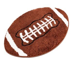 Football Shaped Brown Rug